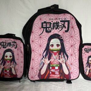 Brand New Demon slayer Backpack/lunch box/ pencil case featuring Nezuko